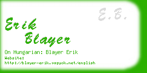erik blayer business card